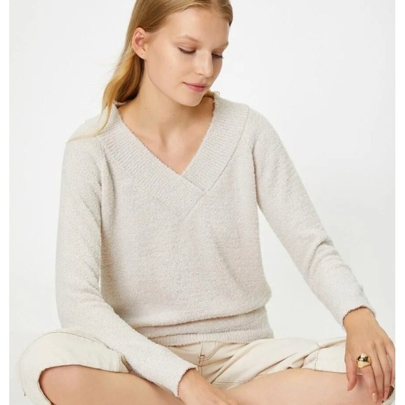 NEW KOTON V-Neck Sweater Long Sleeve Pullover Knit Casual Soft Comfy Top- M Y2K - Picture 2 of 8